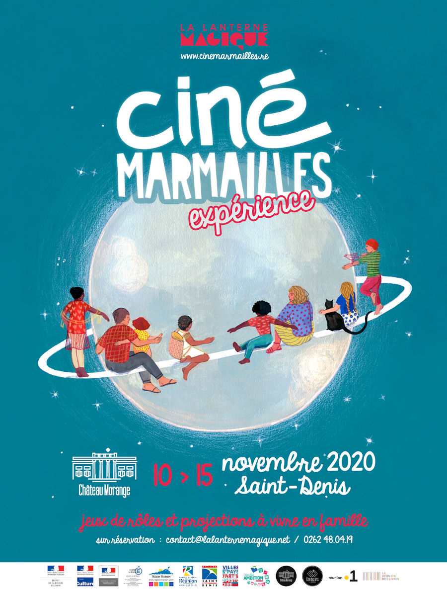 Affiche de la 22ème édition du Festival Cinémarmailles organisé par La lanterne magique au Château Morange