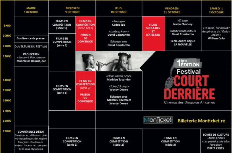 court derrière, festival de court métrage, diaspora africaine, cinéma d'Afrique, cinéma de l'océan indien, david constantin, julie jouve, Laurent Pantaleon, lombraz kann, dann zardin pépé, oi  film