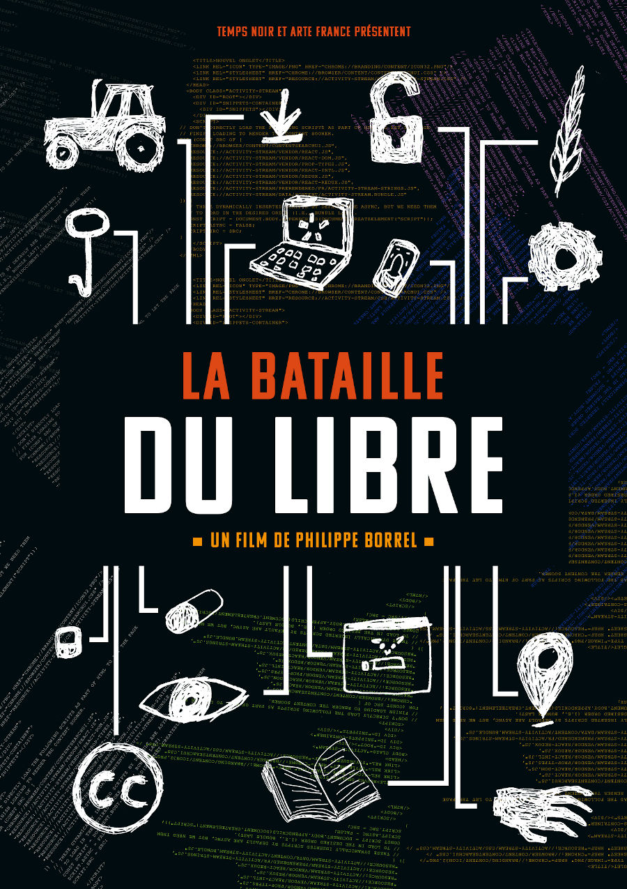 Affiche du film "La bataille du libre" de Philippe Borrel