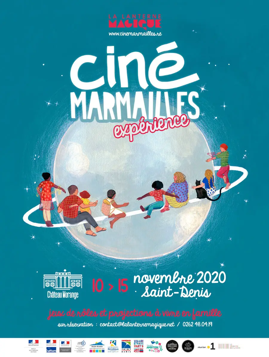 Affiche de la 22ème édition du Festival Cinémarmailles organisé par La lanterne magique au Château Morange