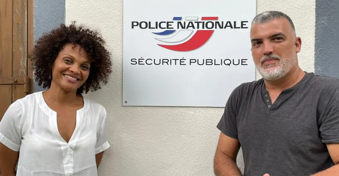 Lolita Tergémina et son assistant vidéo Willy Fontaine lors des castings d'OPJ 974 saison 3